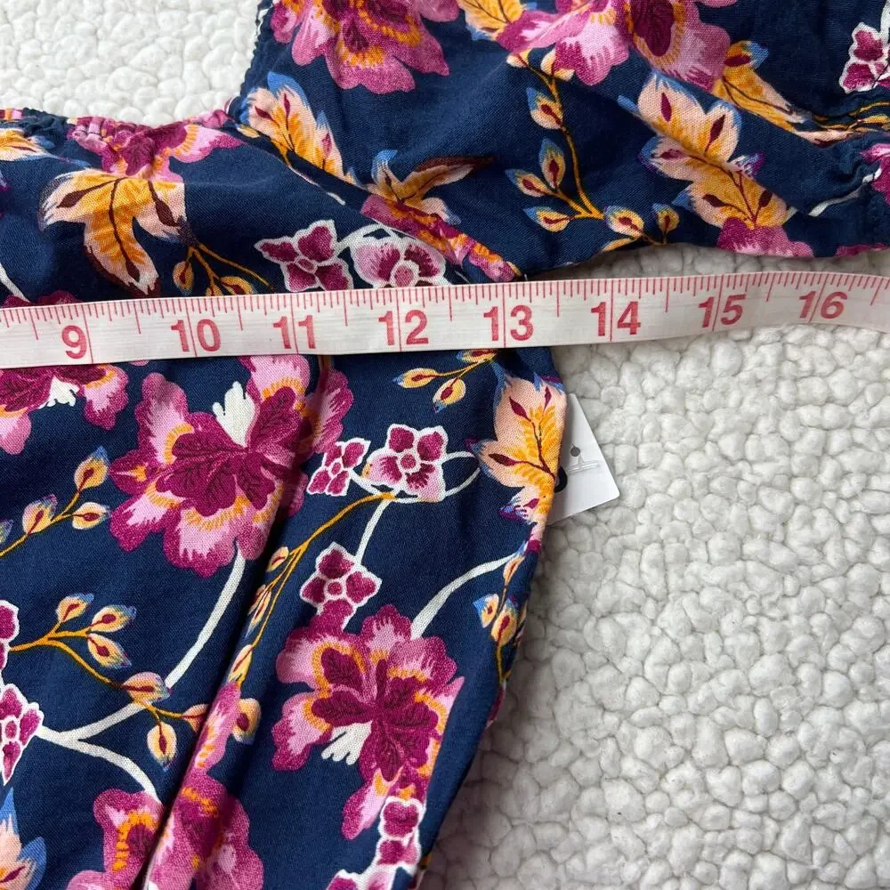 Old Navy Floral Off Shoulders Kids Crop Top Small